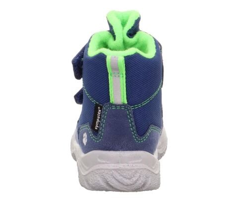 SUPERFIT Husky Orta Genişlik Sympatex Erkek Çocuk Cırtlı Kar Botu 1-006047-2 (24-25) LACİVERT AÇIK YEŞİL KUMAŞ - 25
