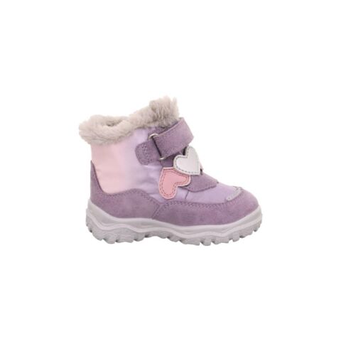 SUPERFIT Husky Geniş Kalıp Gore-Tex Kız Çocuk Cırtlı Kürklü Kar Botu 1-006061-3 (26-30) Lila Süet - 27