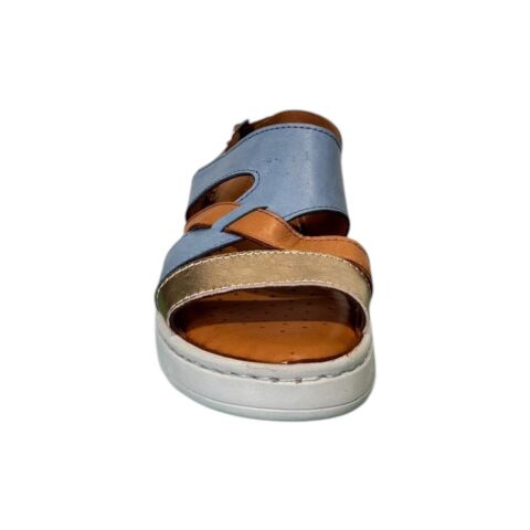 EXTRAFIT Bantlı Kadın Sandalet 8109 Mavi Deri - 36
