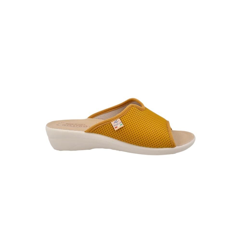 FLY FLOT Cloth Kadın Terlik T4-429 SARI KUMAS - 36