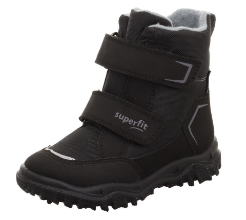 SUPERFIT Husky Orta Genişlik Sympatex Erkek Çocuk Cırtlı Kar Botu 1-006081-2 (31-35) Siyah Gri Kumaş - 33