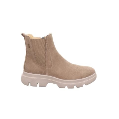 LEGERO Angelina Gore-Tex Kadın Fermuarlı Lastikli Bot 2-000329 Bej Süet - 42
