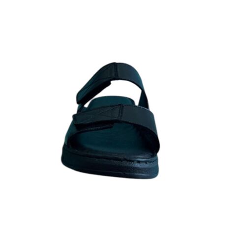 EXTRAFIT Geniş Kalıp (G) İki Cırtlı Terlik 613-24402 Siyah Deri - 38
