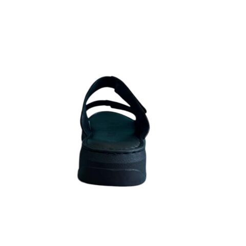 EXTRAFIT Geniş Kalıp (G) İki Cırtlı Terlik 613-24402 Siyah Deri - 38
