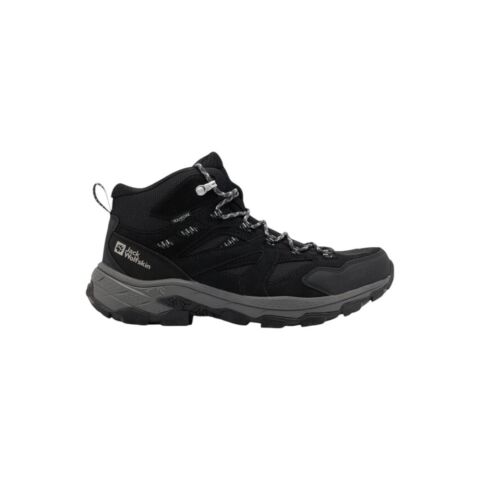 JACK WOLFSKIN Vojo Tour Texapore Mid M Büyük Numara Erkek Outdoor Bot A62072 Siyah Süet Kumaş - 47.5