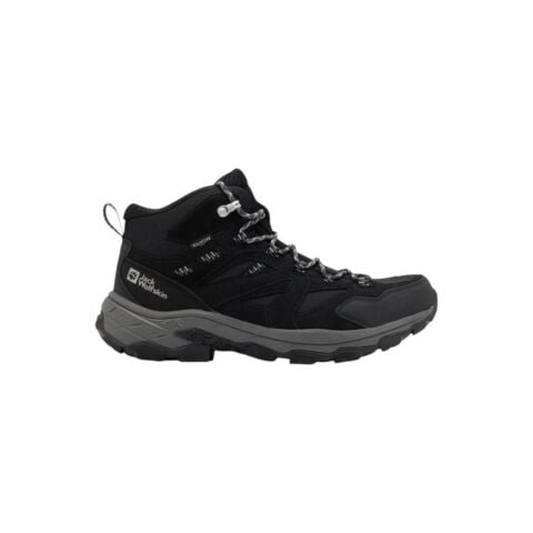 JACK WOLFSKIN Vojo Tour Texapore Mid M Büyük Numara Erkek Outdoor Bot A62072 Siyah Süet Kumaş - 50