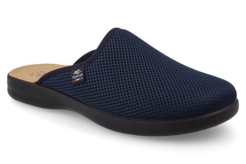 FLY FLOT Cloth Önü Kapalı Erkek Terlik P7-118 Lacivert Kumaş - 42