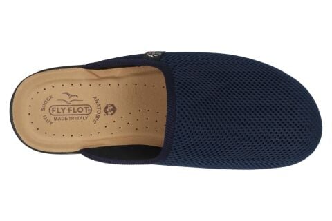 FLY FLOT Cloth Önü Kapalı Erkek Terlik P7-118 Lacivert Kumaş - 42