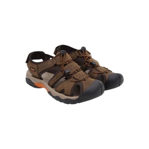 BEPPI Önü Kapalı Lastikli Erkek Sandalet 2204590 Kahve Deri - 42