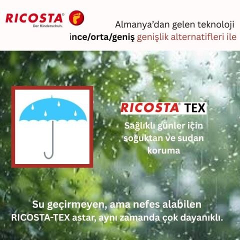 RICOSTA Bonno Geniş Kalıp Ricosta-Tex Erkek Çocuk Cırtlı Spor Ayakkabı 6900503 Lacivert Kumaş - 34