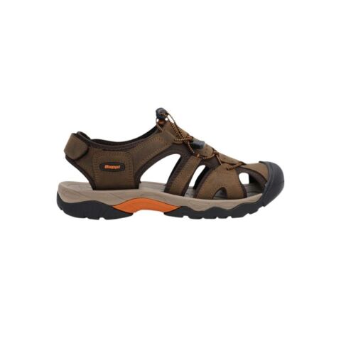 BEPPI Önü Kapalı Lastikli Erkek Sandalet 2204590 Kahve Deri - 45