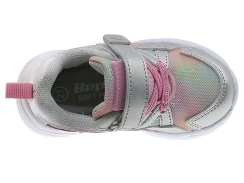 BEPPI Bağcıklı Cırtlı Kız Spor Ayakkabı 2204850 Gri Pembe - 26