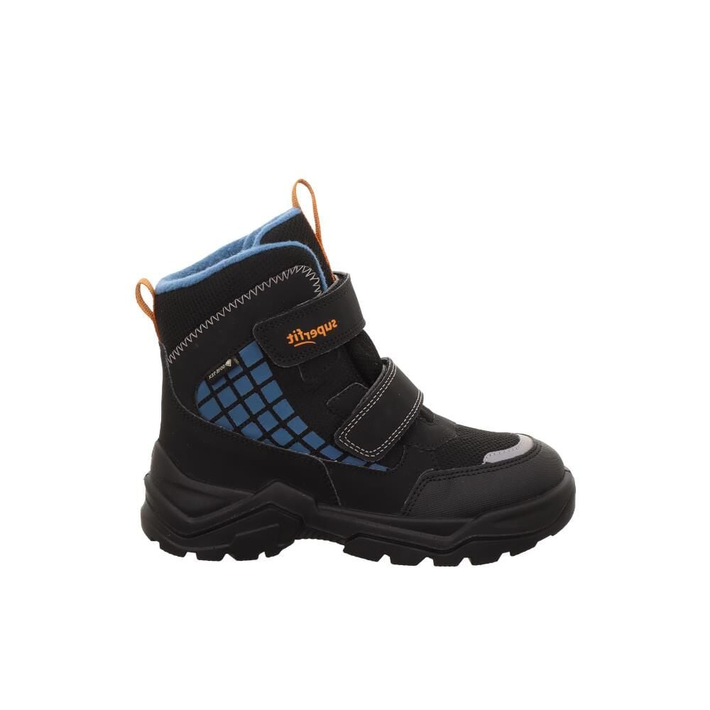SUPERFIT Snow Max Wide (Geniş Kalıp) Gore-Tex Erkek Cırtlı Kar Botu 1-002022-2 (26-30) Siyah Mavi Kumaş - 28
