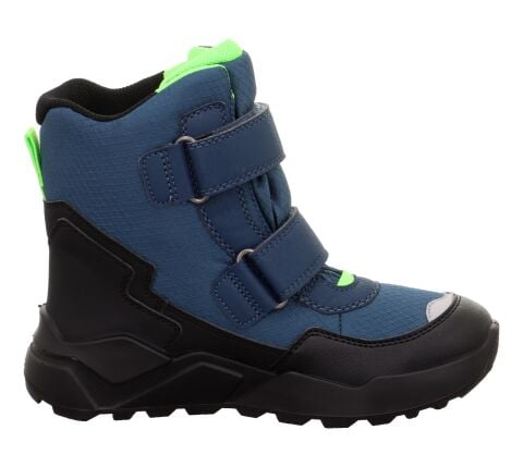 SUPERFIT Rocket Geniş Kalıp Gore-Tex Erkek Çocuk Cırtlı Kar Botu 1-000402-2 (36-41) Mavi Yeşil Kumaş - 38