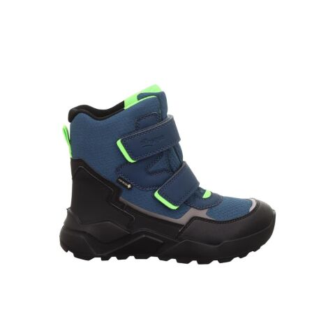 SUPERFIT Rocket Geniş Kalıp Gore-Tex Erkek Çocuk Cırtlı Kar Botu 1-000402-2 (36-41) Mavi Yeşil Kumaş - 38