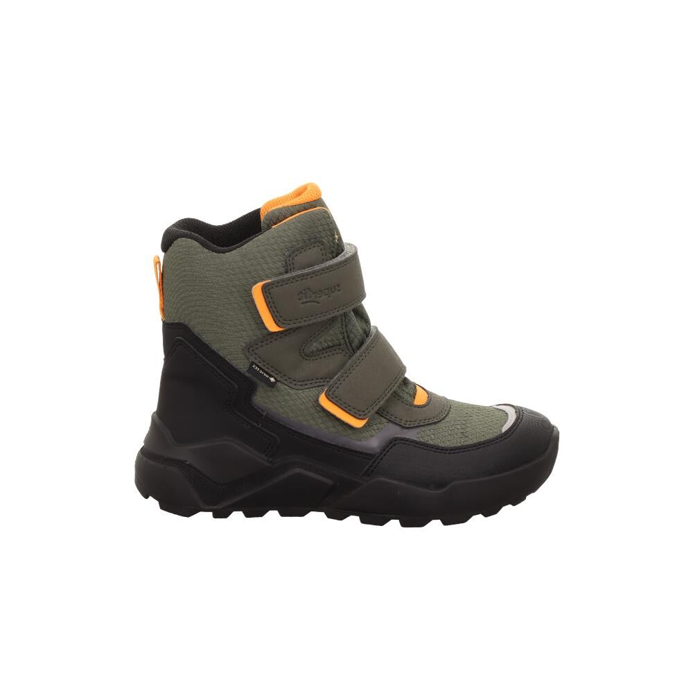 SUPERFIT Rocket Geniş Kalıp Gore-Tex Erkek Çocuk Cırtlı Kar Botu 1-000402-2 (36-41) YEŞİL TURUNCU KUMAŞ - 36