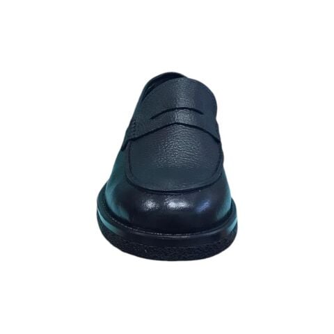 TRIPY Erkek Kuşaklı Laofer Ayakkabı 108-255 Siyah Deri - 42