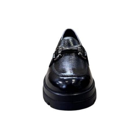 IMAC Saba Kadın Tokalı Loafer Ayakkabı 857240 Siyah Rugan - 38