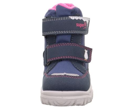 SUPERFIT Husky Orta Genişlik Sympatex Kız Çocuk Cırtlı Kar Botu 1-006047-1 (19-23) Mavi Pembe Kumaş - 22