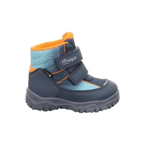 SUPERFIT Husky+ Geniş Kalıp Gore-Tex Ekek Çocuk Cırtlı Kar Botu 1-006062-2 (24-25) MAVİ TURUNCU KUMAŞ - 24
