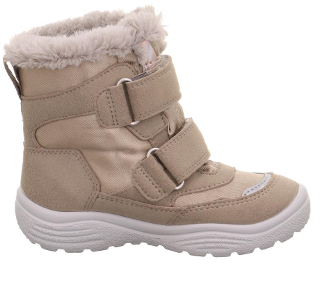 SUPERFIT Crystal Orta Genişlik Gore-Tex Kız Çocuk Cırtlı Kar Botu 1-009091-2 (31-35) Bej Süet Kumaş - 35