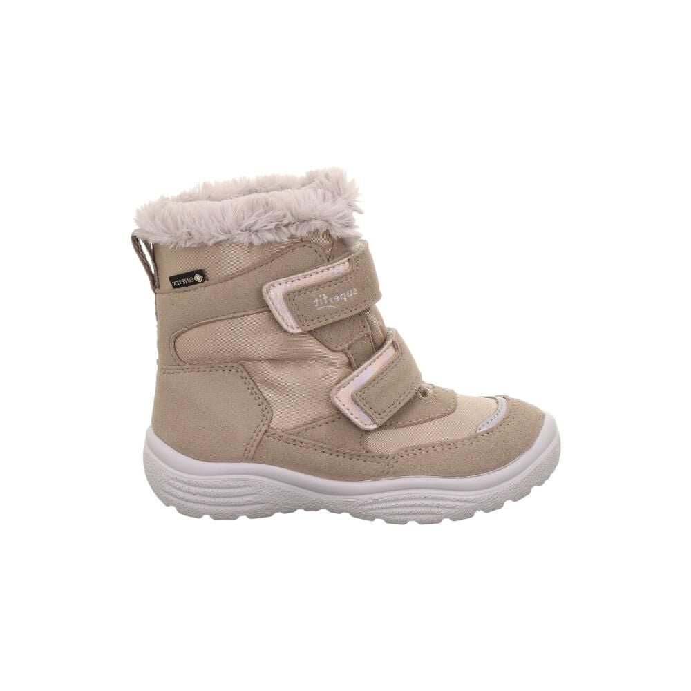 SUPERFIT Crystal Orta Genişlik Gore-Tex Kız Çocuk Cırtlı Kar Botu 1-009091-2 (31-35) Bej Süet Kumaş - 32