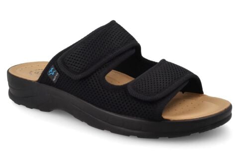 FLY FLOT Slipper İki Cırtlı Erkek Terlik S5-143 Siyah Kumaş - 42