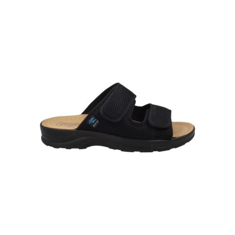 FLY FLOT Slipper İki Cırtlı Erkek Terlik S5-143 Siyah Kumaş - 41