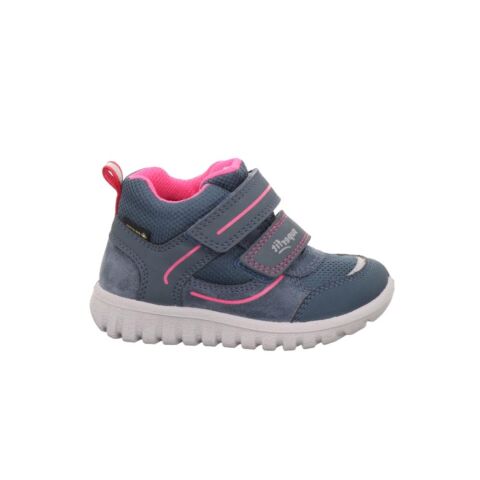 SUPERFIT Sport7 Mini Medium (Orta Genişlik) Gore-Tex Kız Cırtlı Bot 1-006189-1 (21-26) Gri Pembe - 21
