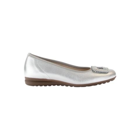GABOR Comfort Geniş (G) Kalıp Easy Walking Babet 62.623 Gümüş Deri  - 41