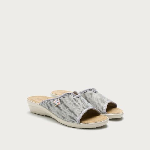 FLY FLOT Cloth Kadın Terlik T4-429 Gri Kumaş - 40
