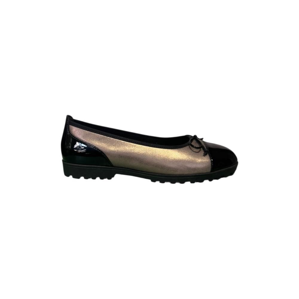 GABOR Kadın Tırtıklı Taban Fiyonklu Babet Ayakkabı 34.100 BRONZ SİYAH RUGAN - 39