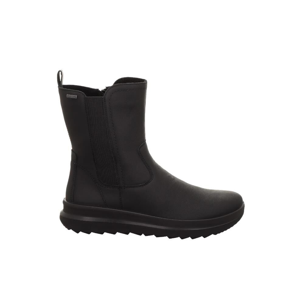 LEGERO Dreamer Geniş Kalıp Gore-Tex Kadın Fermuarlı Lastikli Bot 2-000353 Siyah Deri - 40