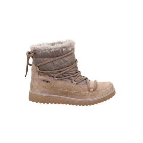 LEGERO Campania Gore-Tex Kadın Bağcıklı Kürklü Bot 2-000339 Bej Süet Kumaş - 38