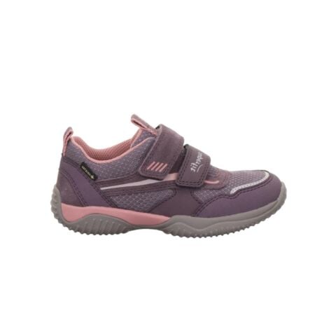 SUPERFIT Storm Medium (Orta Genişlik) Gore-Tex Kız Cırtlı Spor Ayakkabı 1-006386-3 (36-42) LİLA PEMBE SÜET KUMAŞ - 39