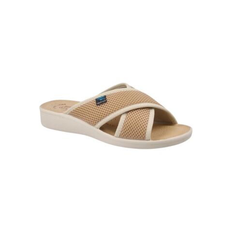 FLY FLOT Slipper Fresh Kadın Çapraz Terlik 83-K24 BEJ KUMAS - 39