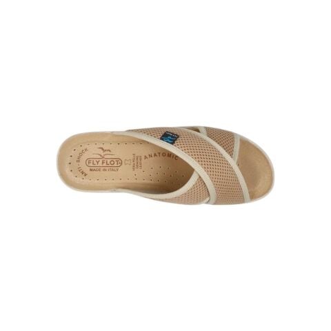 FLY FLOT Slipper Fresh Kadın Çapraz Terlik 83-K24 BEJ KUMAS - 39