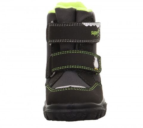 SUPERFIT Husky Orta Genişlik Sympatex Erkek Çocuk Cırtlı Kar Botu 1-006047-3 (26-30) Siyah Yeşil Kumaş - 26