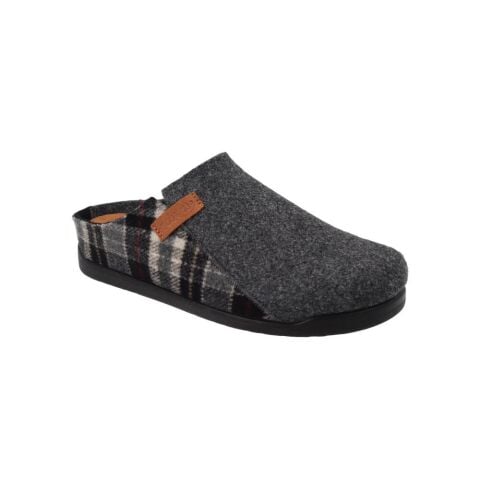 FLY FLOT Cloth Erkek Önü Kapalı Terlik 46 749 Koyu Gri Kumaş - 43