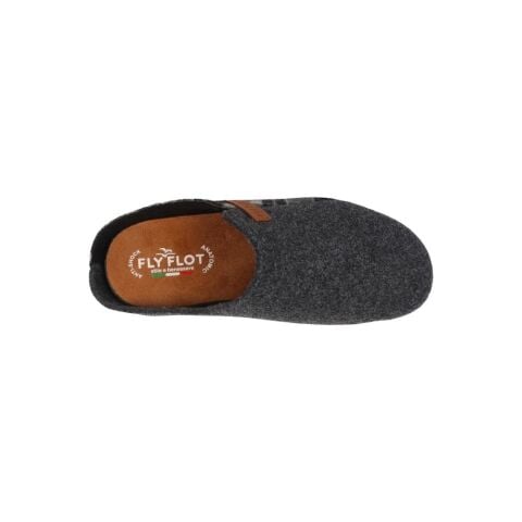 FLY FLOT Cloth Erkek Önü Kapalı Terlik 46 749 Koyu Gri Kumaş - 43