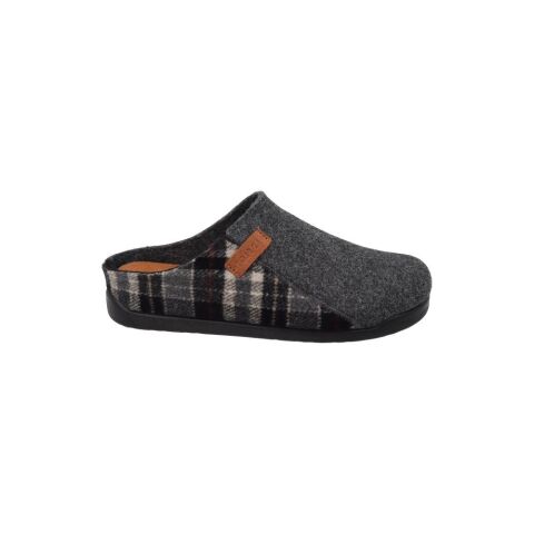 FLY FLOT Cloth Erkek Önü Kapalı Terlik 46 749 Koyu Gri Kumaş - 44