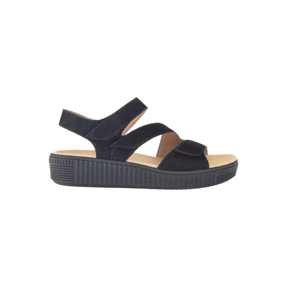 GABOR Best Fitting Kadın 3 Cırtlı Sandalet 83.600 Siyah Nubuk - 36
