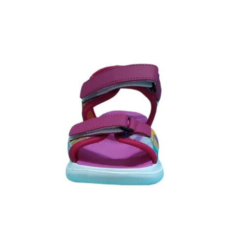 DUDINO Paris Çocuk Kız Cırtlı Sandalet PEMBE DESENLI KUMAS - 33