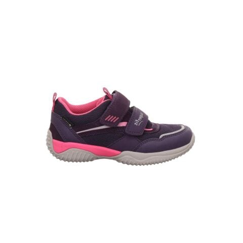 SUPERFIT Storm Medium (Orta Genişlik) Gore-Tex Kız Cırtlı Spor Ayakkabı 1-006386-1 (25-30) LİLA PEMBE SÜET KUMAŞ - 29