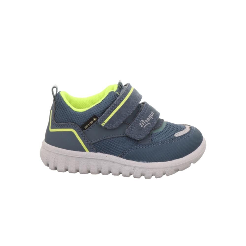 SUPERFIT Sport7 Mini Medium Gore-Tex Erkek Cırtlı Spor Ayakkabı 1-006200-3 (31-35) Gri Yeşil Kumaş - 31