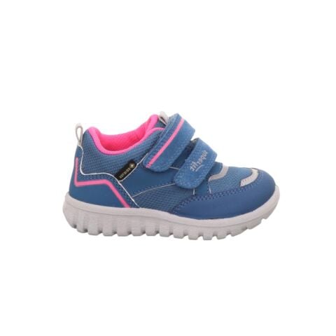 SUPERFIT Sport7 Mini Medium Gore-Tex Kız Cırtlı Spor Ayakkabı 1-006200-2 (27-30) Mavi Pembe Kumaş - 28