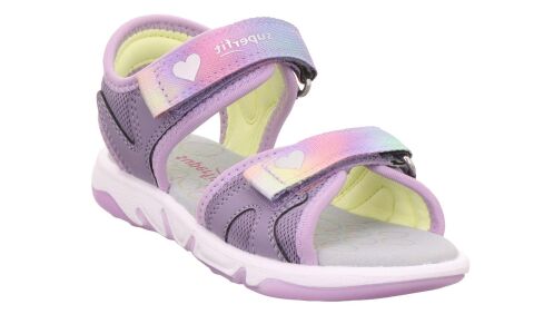 SUPERFIT Pebbles Medium (Orta) Kız Cırtlı Sandalet 1-009540-1 (25-30) Lila Kumaş - 25