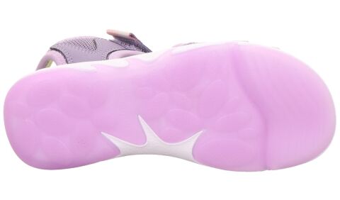 SUPERFIT Pebbles Medium (Orta) Kız Cırtlı Sandalet 1-009540-1 (25-30) Lila Kumaş - 30