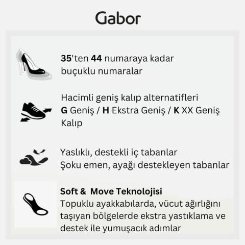 GABOR Geniş (G) Kalıp Soft & Move Kadın Topuklu Ayakkabı 72.152