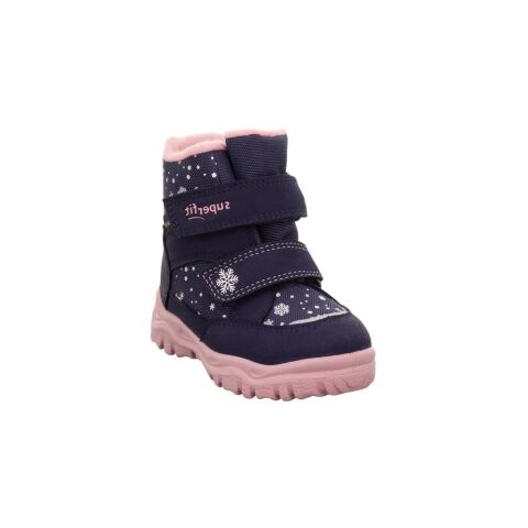 SUPERFIT Husky Orta Genişlik Gore-Tex Kız Çocuk Cırtlı Kar Botu 1-006045-2 (24-25) Lacivert Pembe - 24